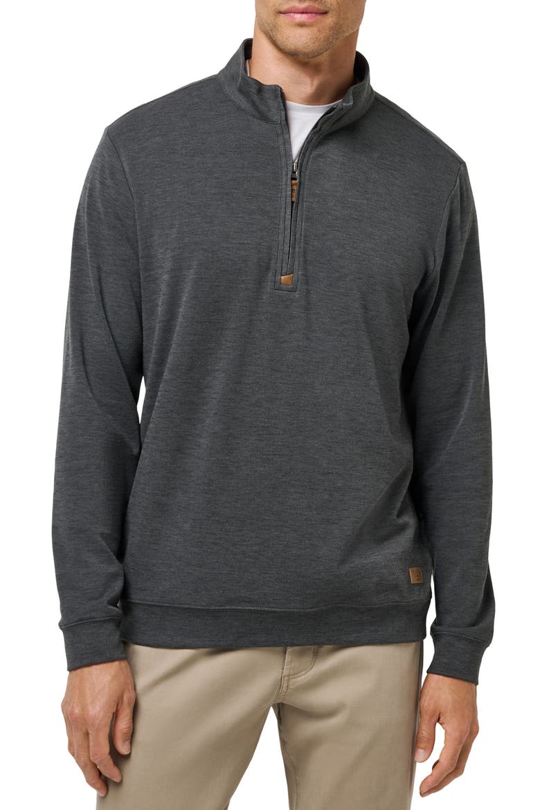 Cloud Quarter Zip, Main, color, HEATHER BLACK
