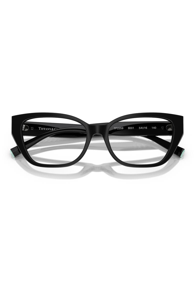 54mm Cat Eye Optical Glasses, Alternate, color, BLACK
