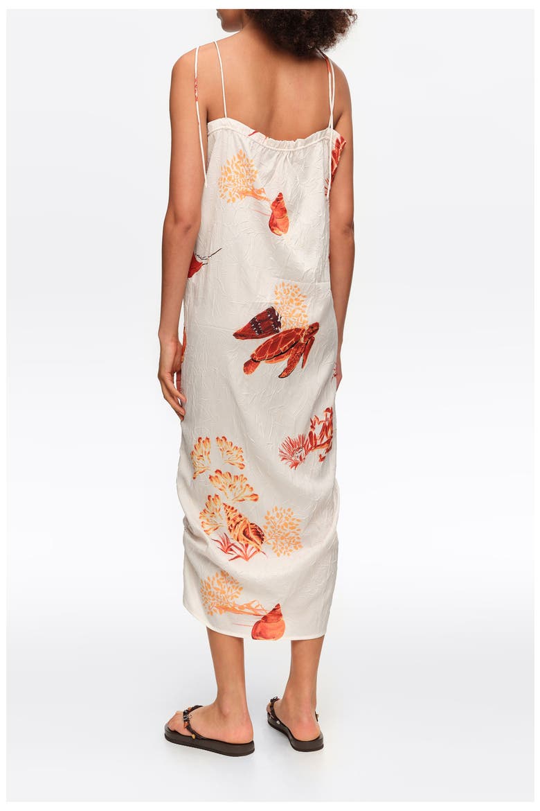 Midi Dress With Adjustable Straps, Alternate, color, TORTUGA DARK ORANGE