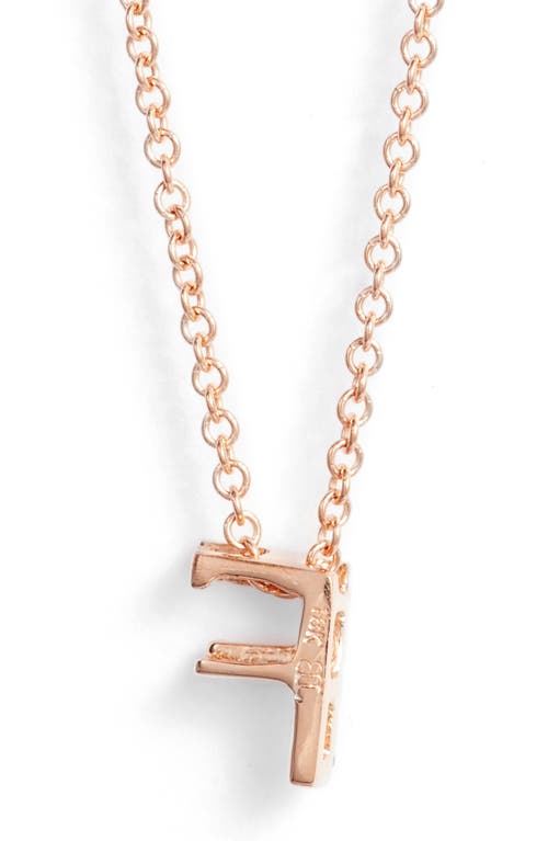 Bony Levy Diamond Pavé Initial Pendant Necklace In 18k Rose Gold - F