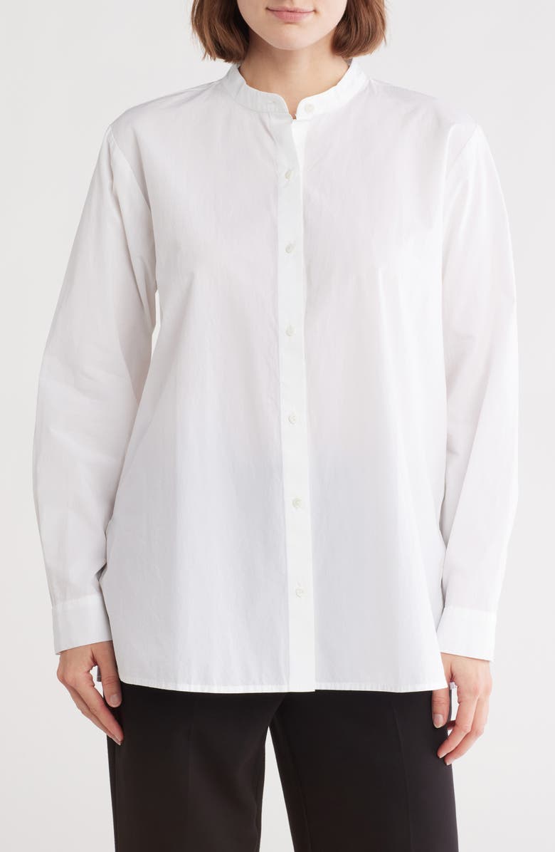 Eileen Fisher Organic Coton Shirt, Main, color, White