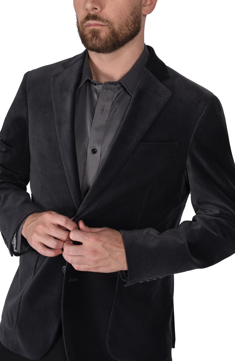 Ibiza Velvet Sport Coat, Alternate, color, Grey
