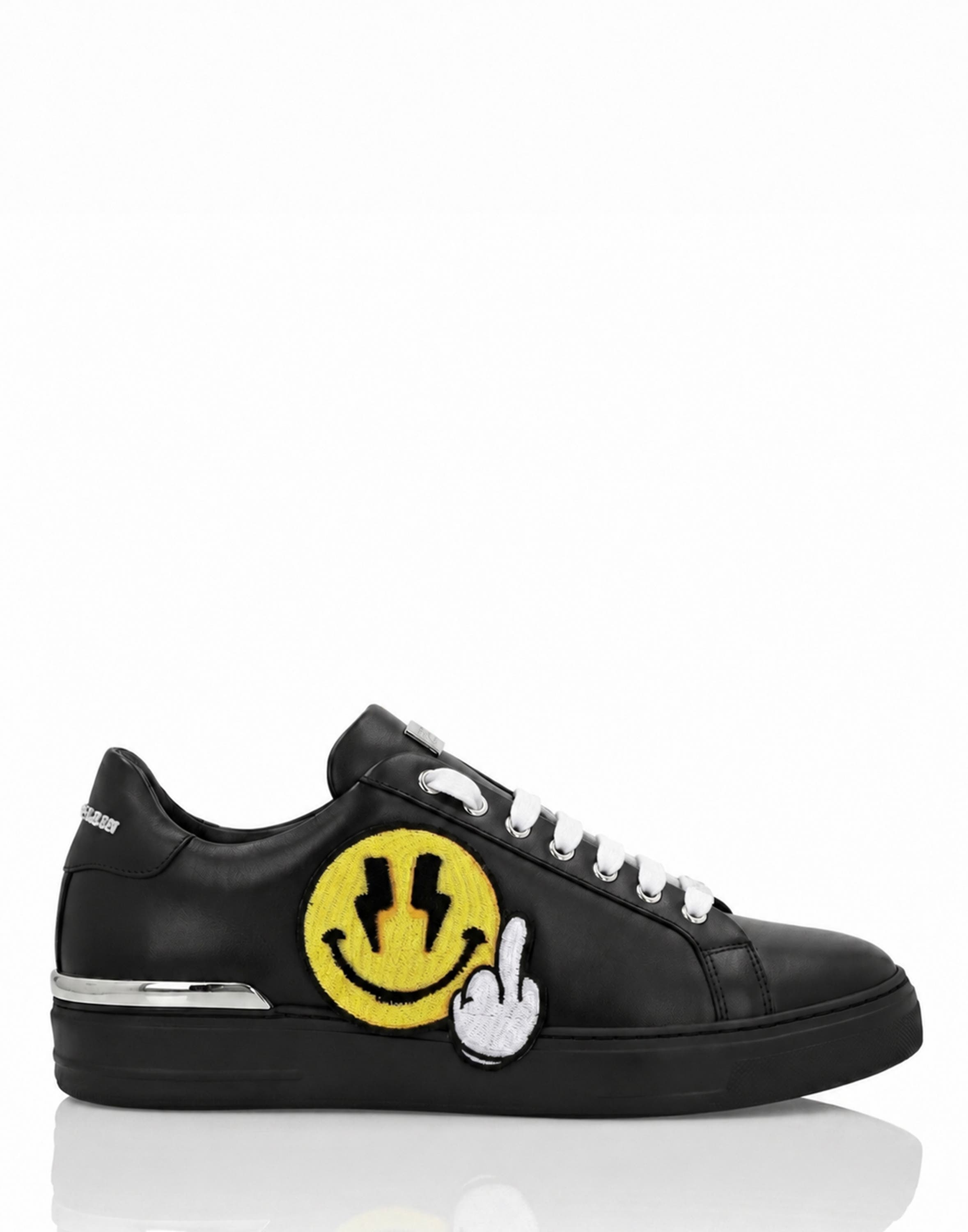 Low-Top Sneakers Plein Smile Unisex, Alternate, color, black/black