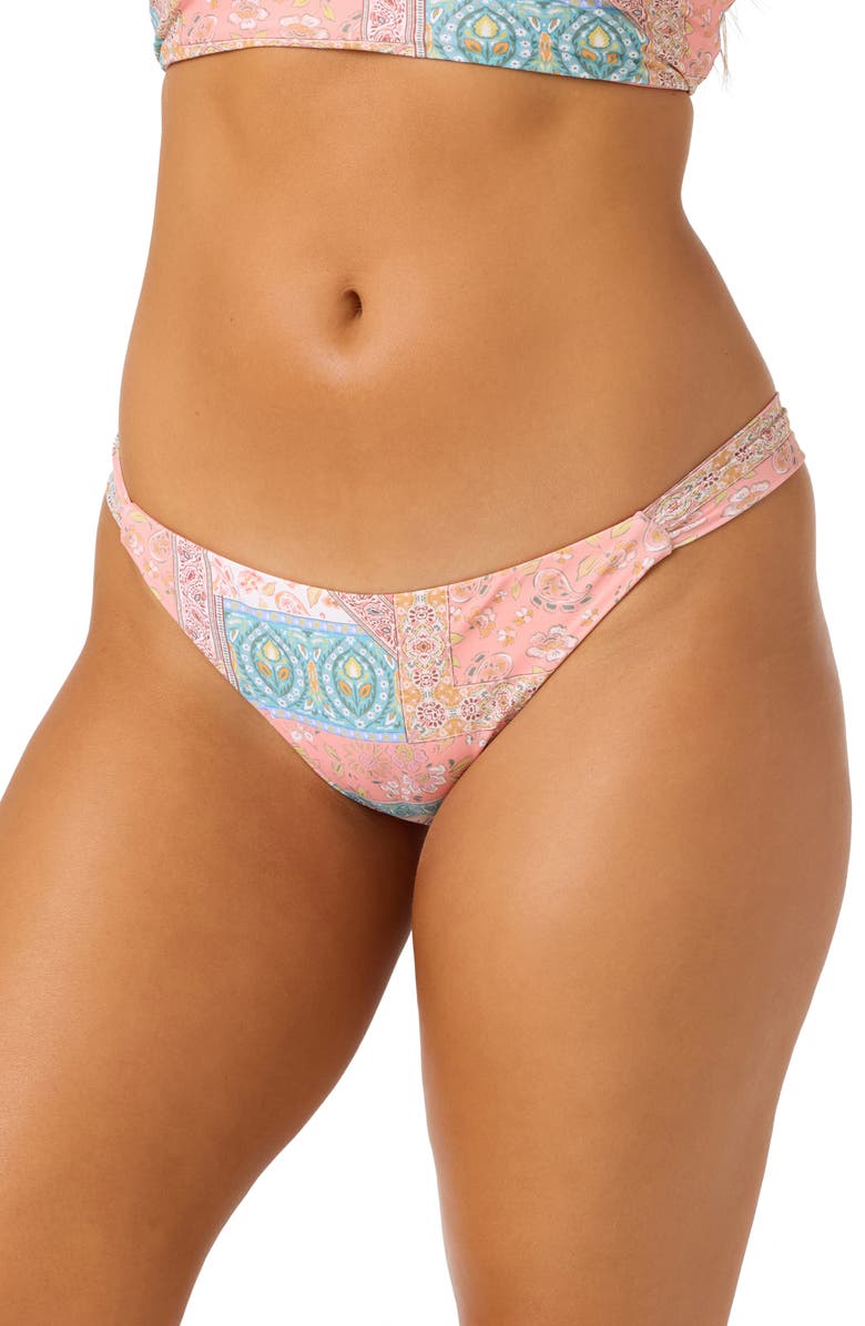 O'Neill Cabella Kee Beach Bikini Bottoms A, Alternate, color, Pink Multi Colored