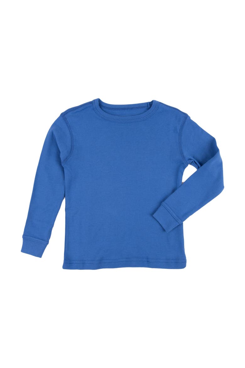 Kids Long Sleeve T-Shirt, 100% Cotton, Solid Colors, Alternate, color, BLUE