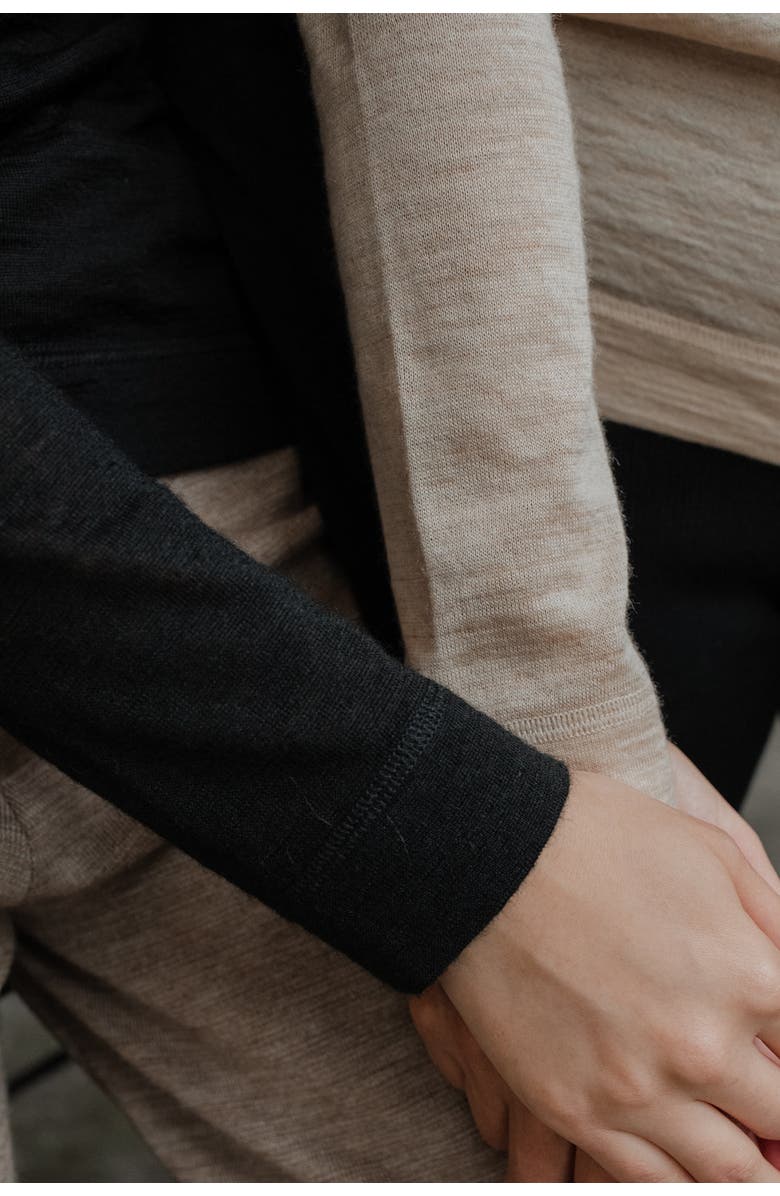 SSKEIN T Neck Pullover, Alternate, color, Black