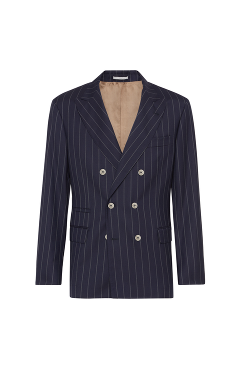 Wide chalk stripe blazer
