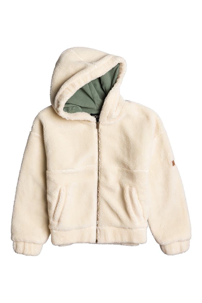 Border Line High Plush Fleece Hoodie, Alternate, color, TAPIOCA