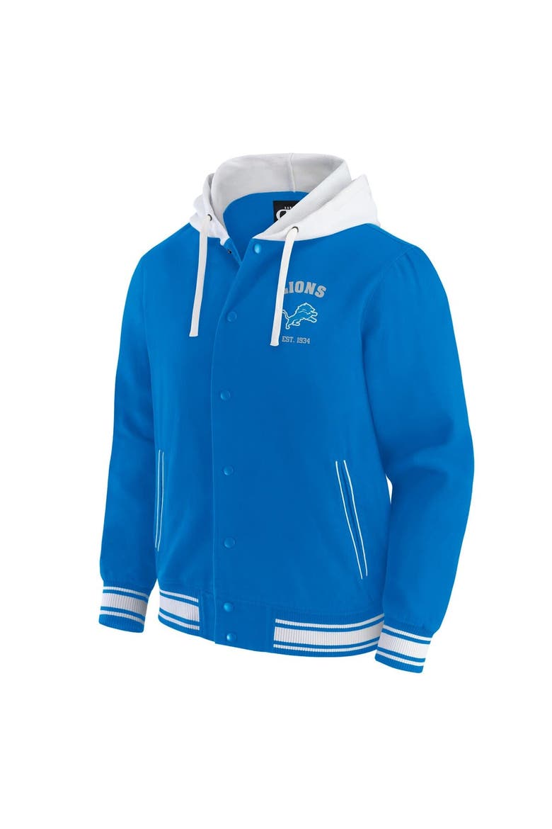 Men's Darius Rucker Collection by Fanatics Blue Detroit Lions Full-Snap Hoodie Jacket, Alternate, color, Blue