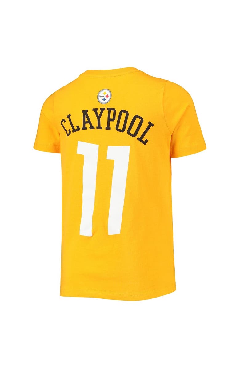 Outerstuff Youth Chase Claypool Gold Pittsburgh Steelers Mainliner Player Name & Number T-Shirt, Alternate, color, 
