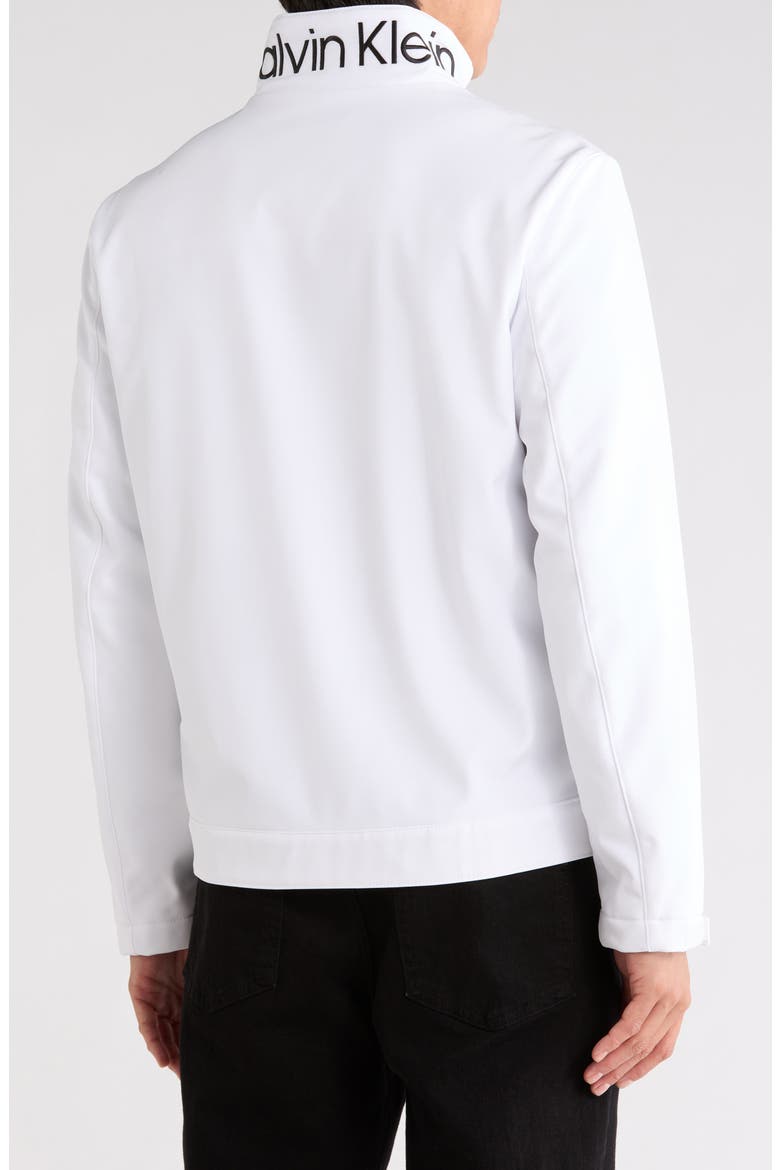 Stand Collar Soft Shell Jacket, Alternate, color, BRIGHT WHITE