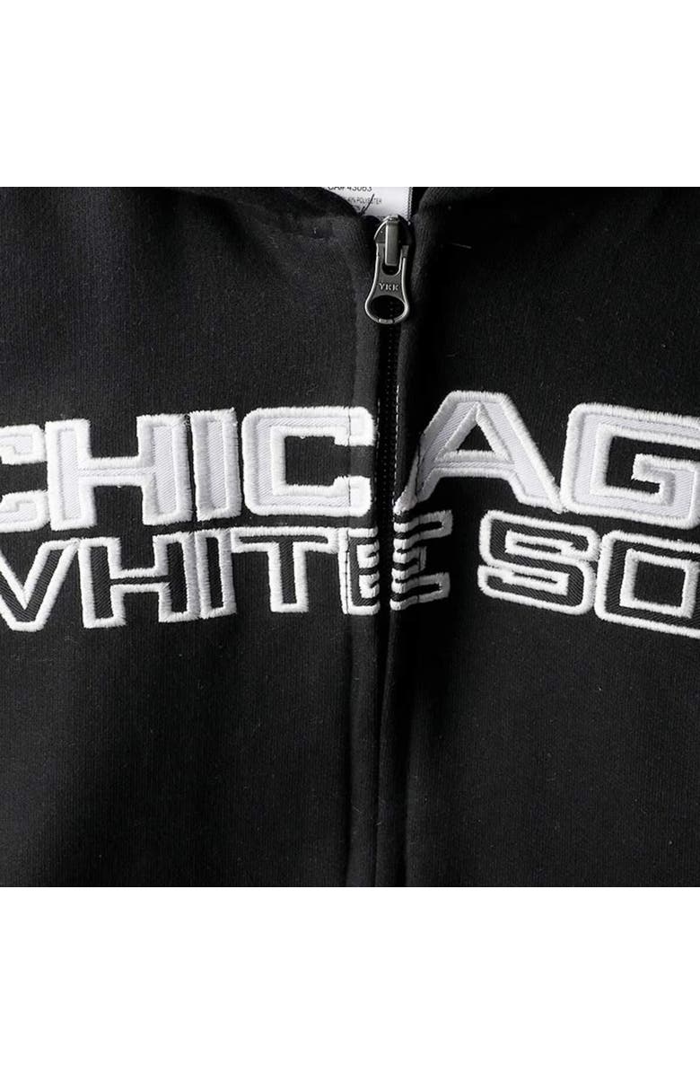 Outerstuff Youth Black Chicago White Sox Team Color Wordmark Full-Zip Hoodie, Alternate, color, Black