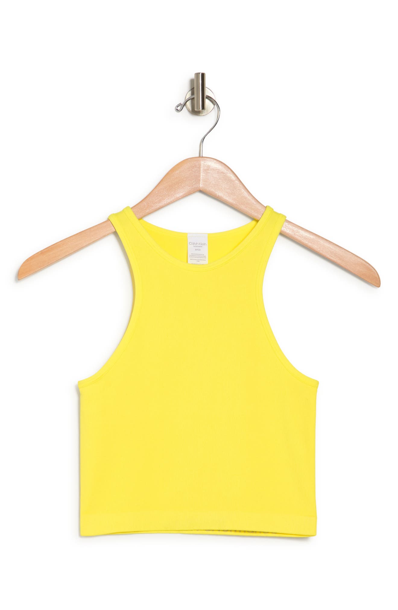 Calvin Klein Thin Rib High Neck Sports Bra (Women) | Nordstromrack