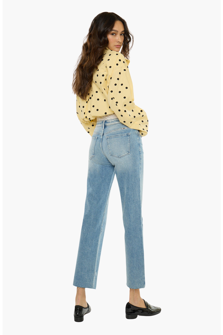 Alice Essentials Mid Rise True Straight Jeans, Alternate, color, Mid-Dark Wash