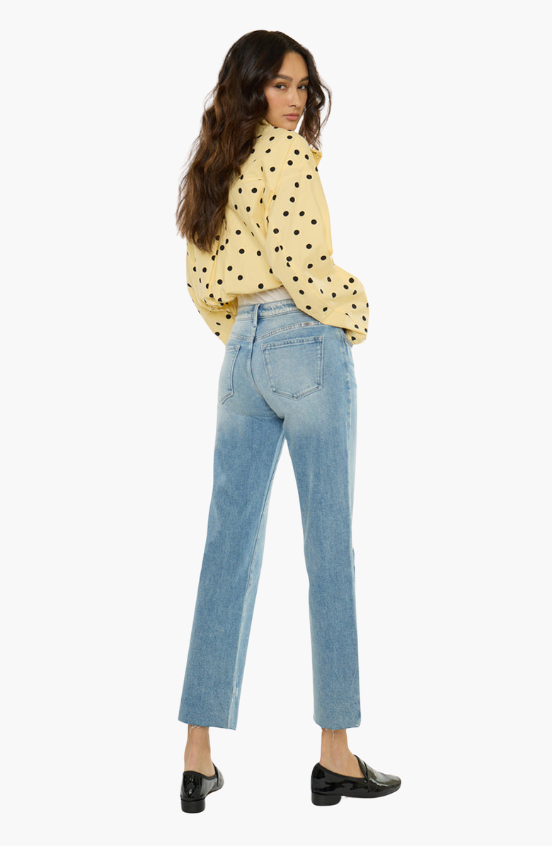 KanCan Alice Essentials Mid Rise True Straight Jeans, Alternate, color, Mid-Dark Wash