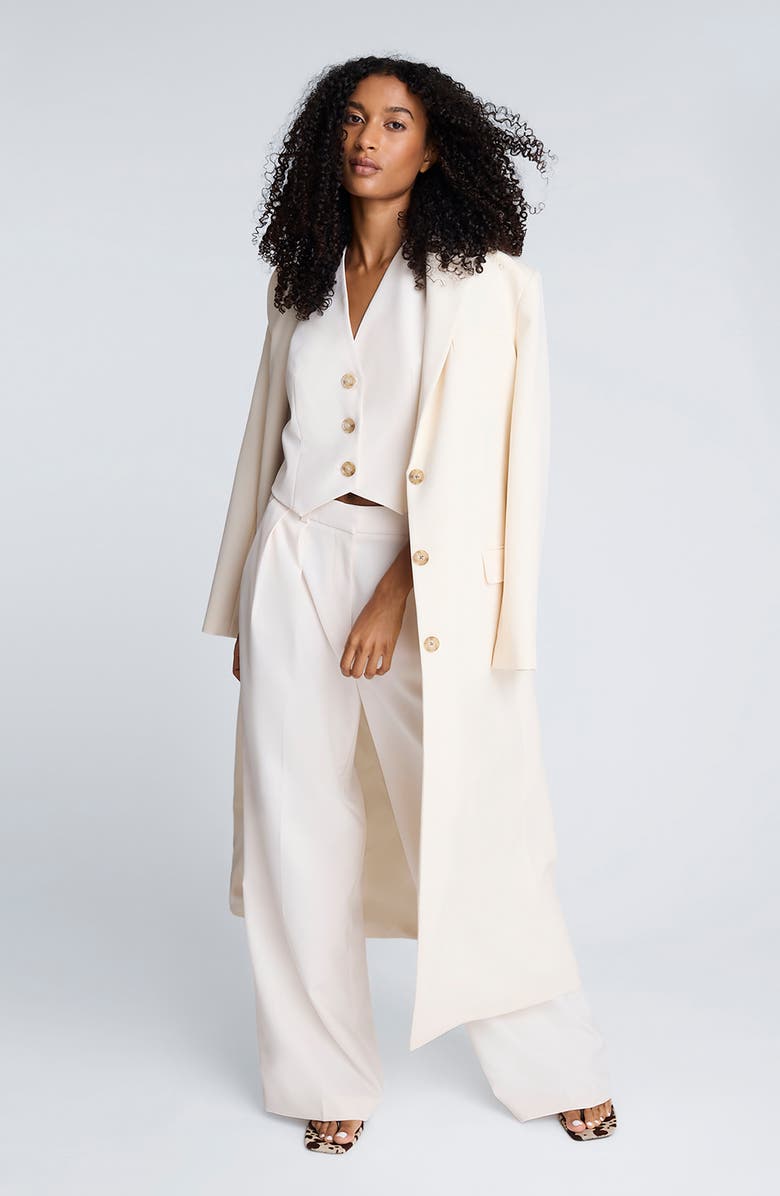 Kenneth Cole Double Pleat Twill Pants, Alternate, color, Oyster