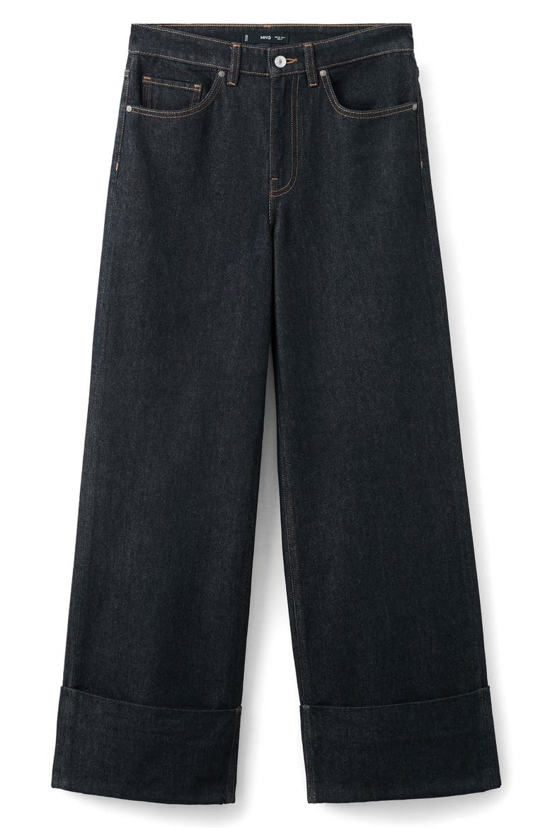 Rolled Hem Straight Leg Jeans, Alternate, color, OPEN BLUE