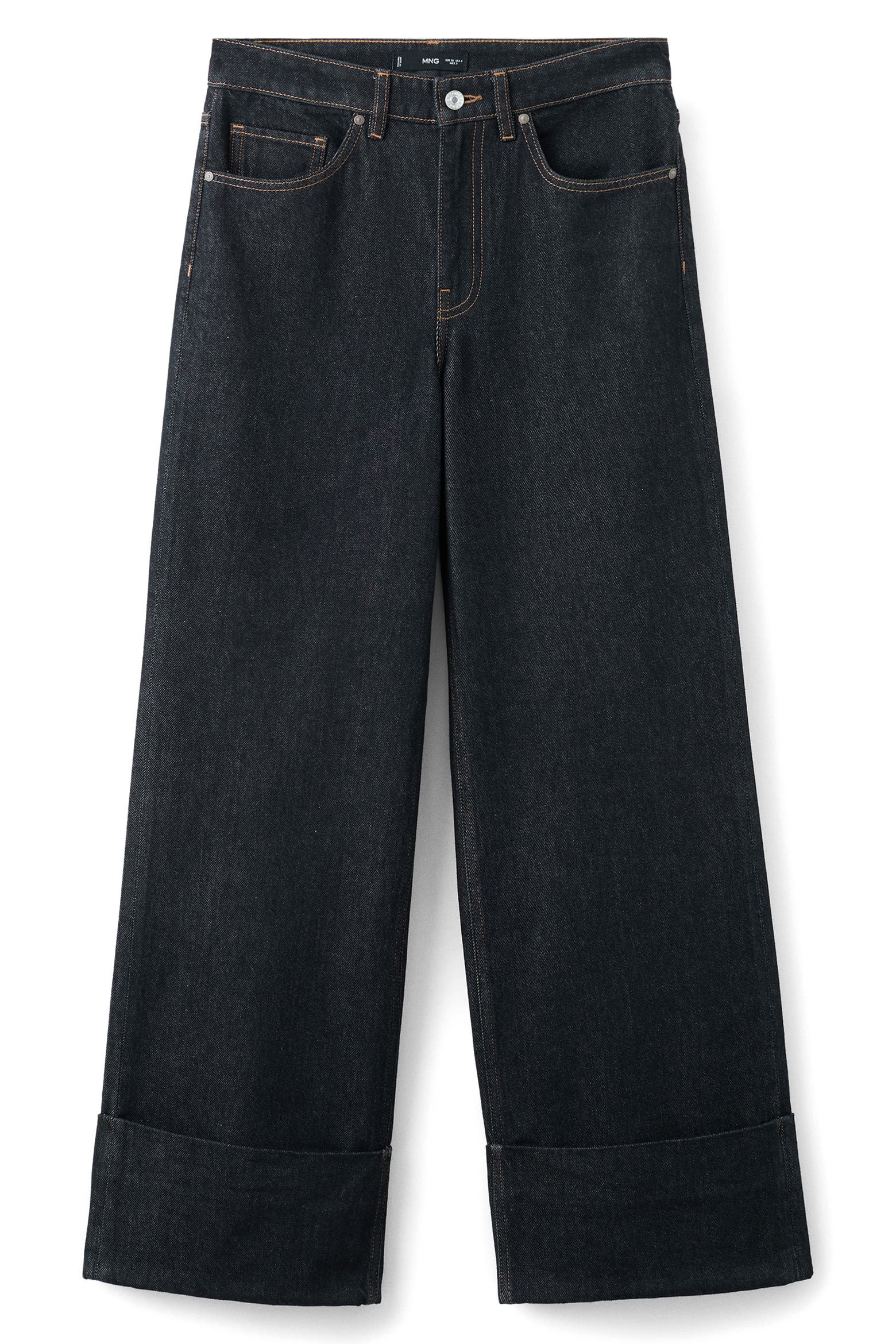 Clean Water Methods MANGO Rolled Hem Straight Leg Jeans (Women) | Nordstromrack