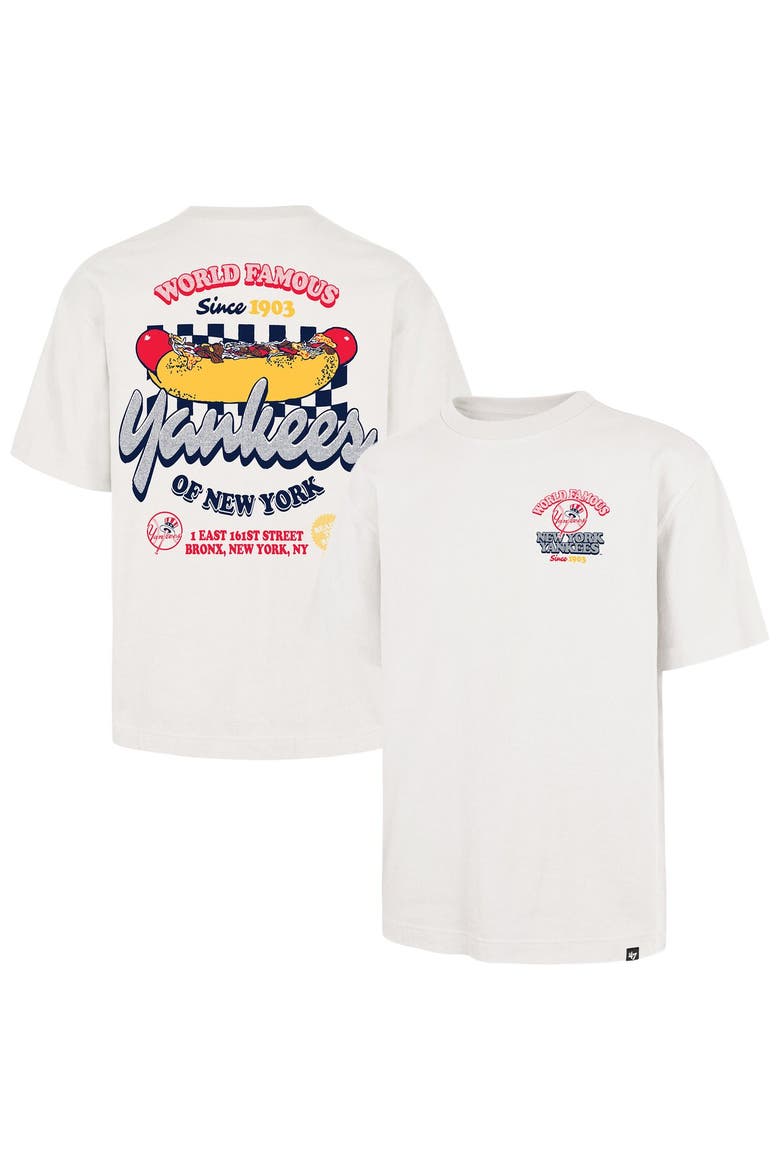 Men's '47 Cream New York Yankees Glizzy T-Shirt, Main, color, Cream