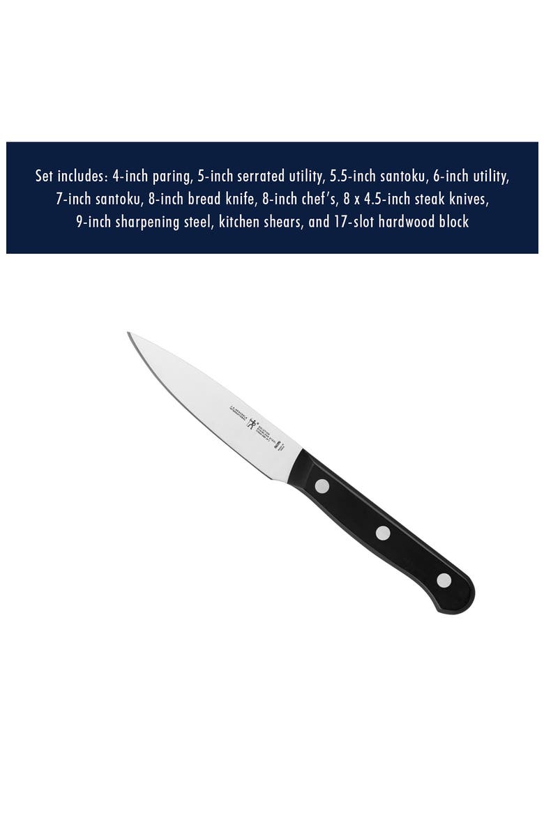 Solution 18-Piece Knife Block Set, Alternate, color, BLACK