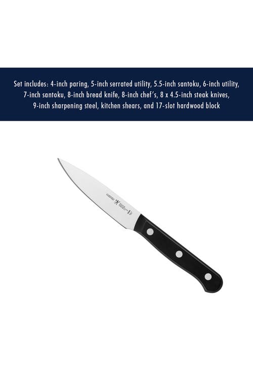 Henckels Cutlery Solution 18-piece Knife Block Set In Brown