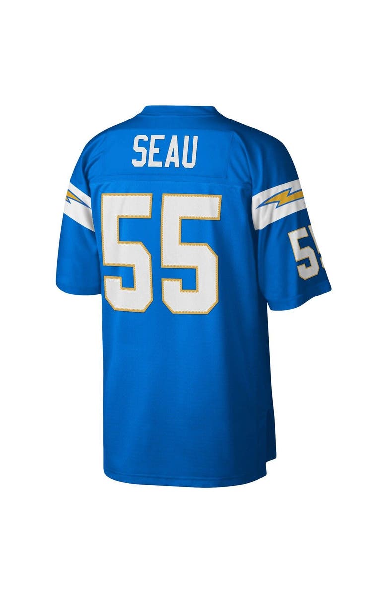 Mitchell & Ness Men's Mitchell & Ness Junior Seau Powder Blue Los Angeles Chargers Big & Tall 2002 Retired Player Replica Jersey, Alternate, color, Powder Blue