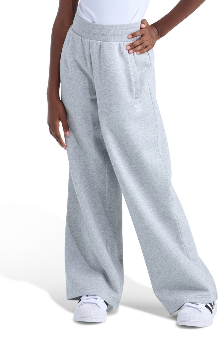 adidas Kids' Essential OG Wide Leg Sweatpants, Main, color, Grey Heather