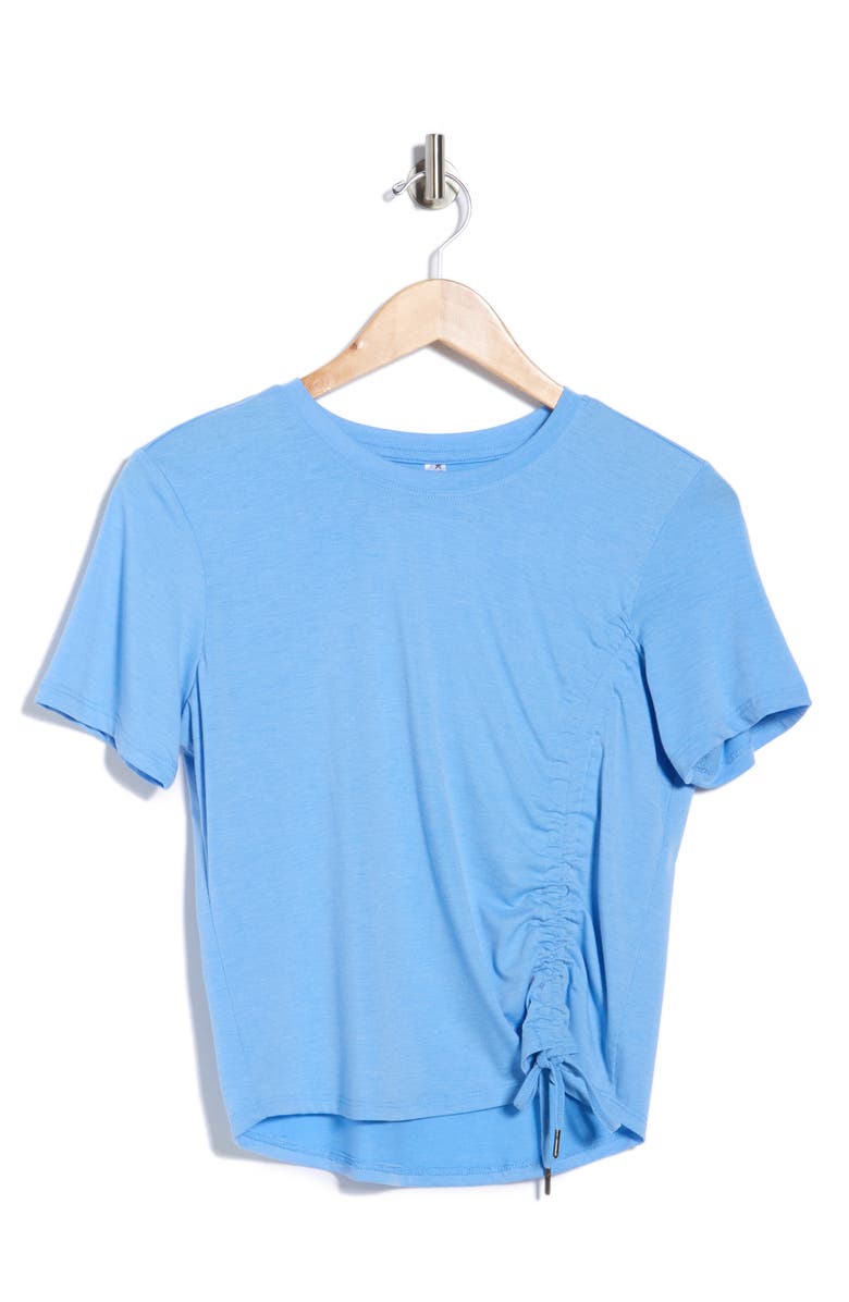 KYODAN Short Sleeved Ruched Top, Alternate, color, Marina Mix