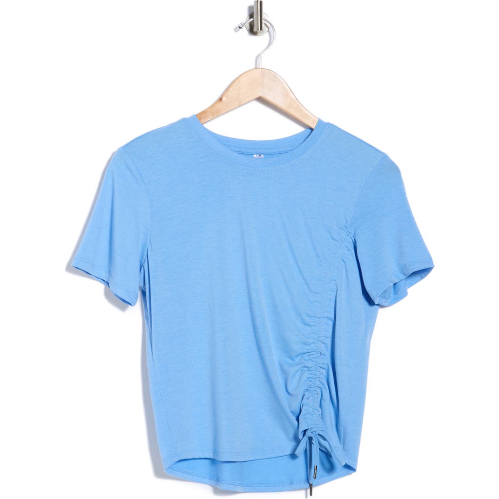 Kyodan Short Sleeved Ruched Top In Blue
