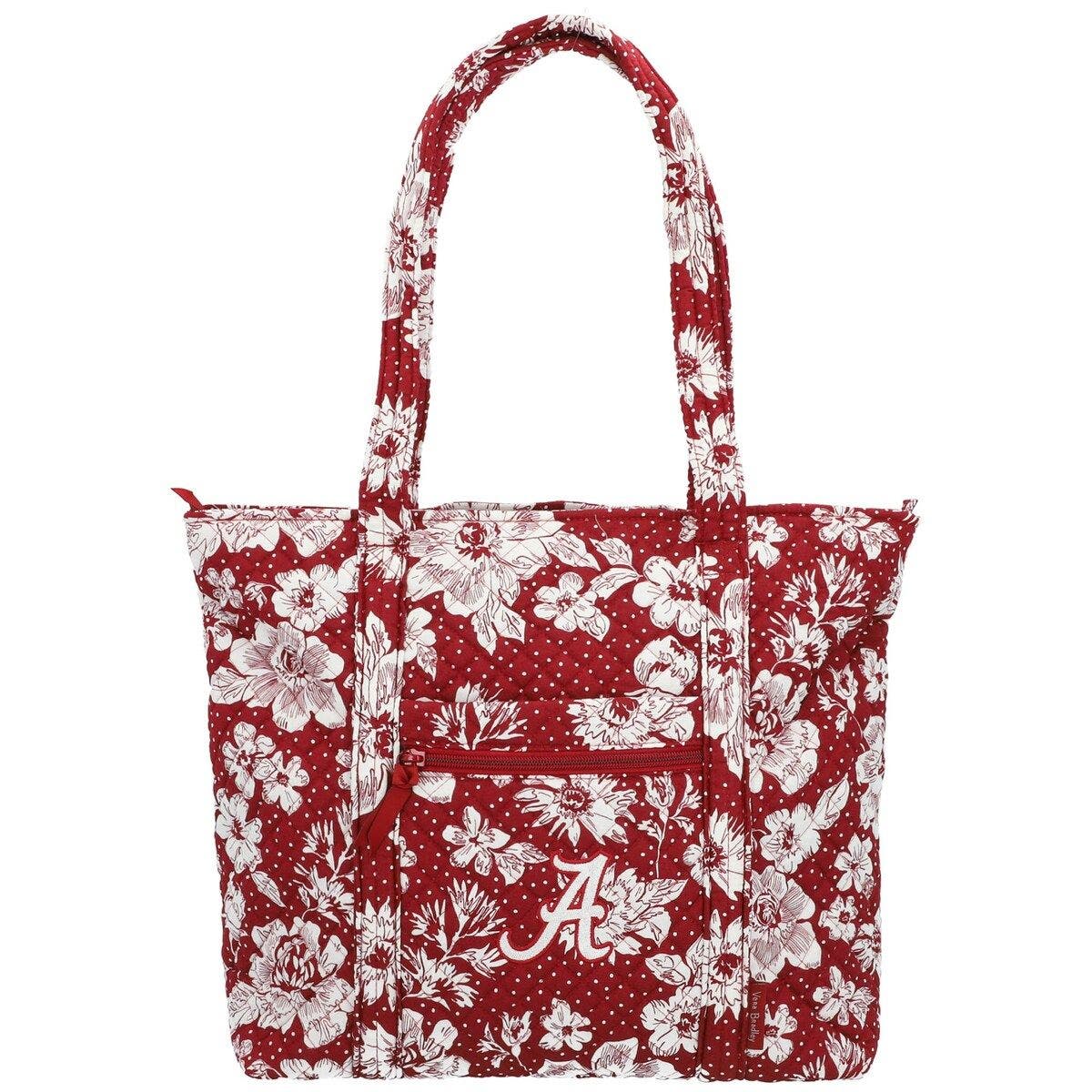 VERA BRADLEY Alabama Crimson Tide Rain Garden Vera Tote Bag, Main, color, 