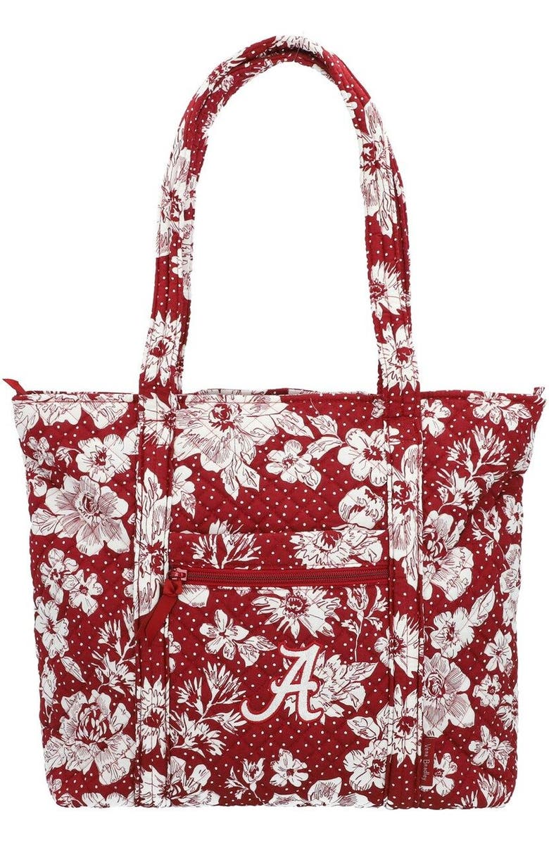 VERA BRADLEY Alabama Crimson Tide Rain Garden Vera Tote Bag, Main, color,
