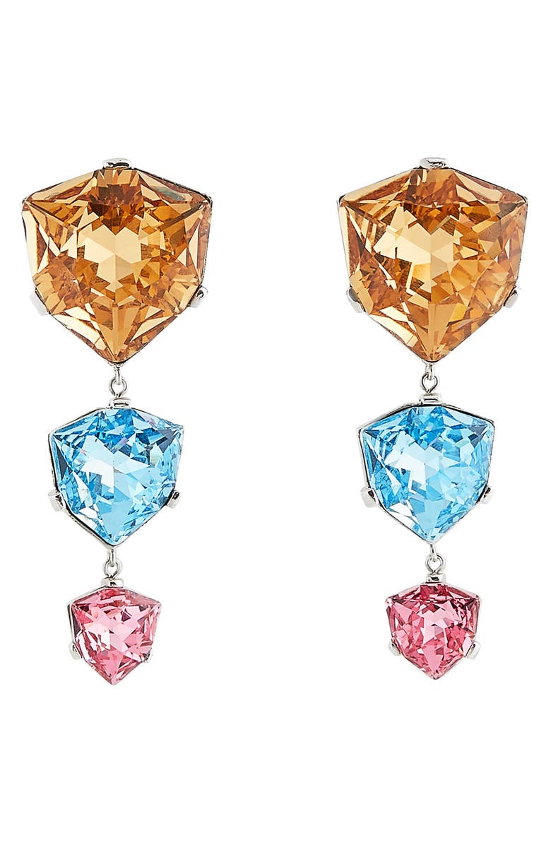 Oscar de la Renta Triple Drop Earrings, Main, color,