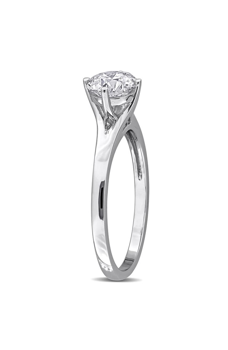Created Forever Round Lab Grown Diamond Solitaire Ring, Alternate, color, Silver