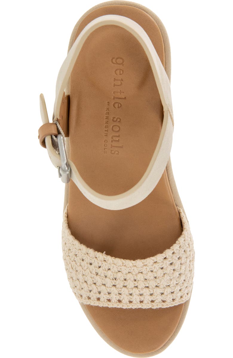 Gentle Souls Delilah Ankle Strap Platform Sandal, Alternate, color, Cream Fabric