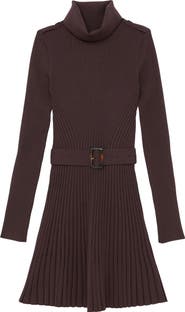 Reiss Vivi Long Sleeve Rib Dress