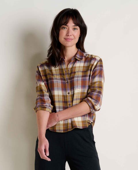Re-Form Flannel Boxy Long Sleeve Shirt
