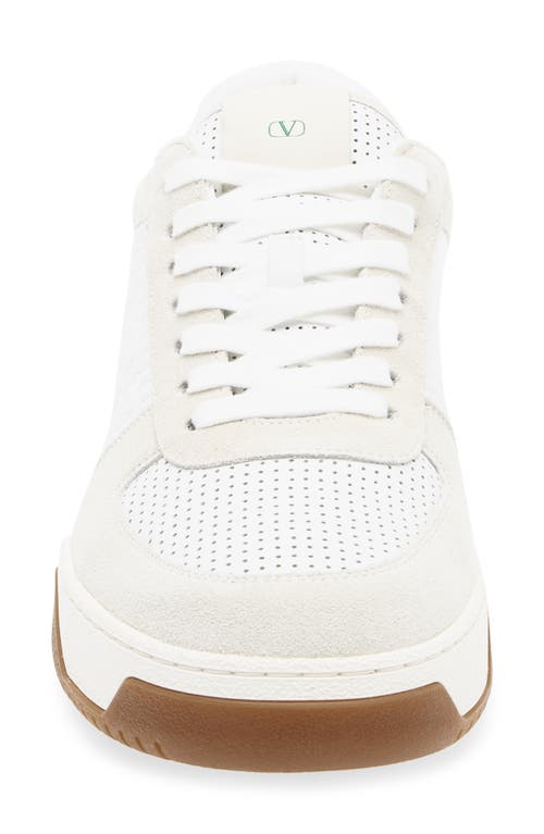 Valentino Garavani Signature Detail Ankle Padding Sneakers With Interchangeable Laces In White