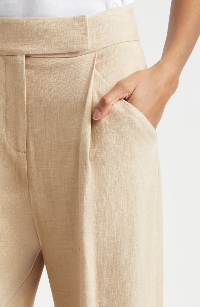 Veronica Beard Marbeau High Waist Wide Leg Pants, Alternate, color, Stone Khaki