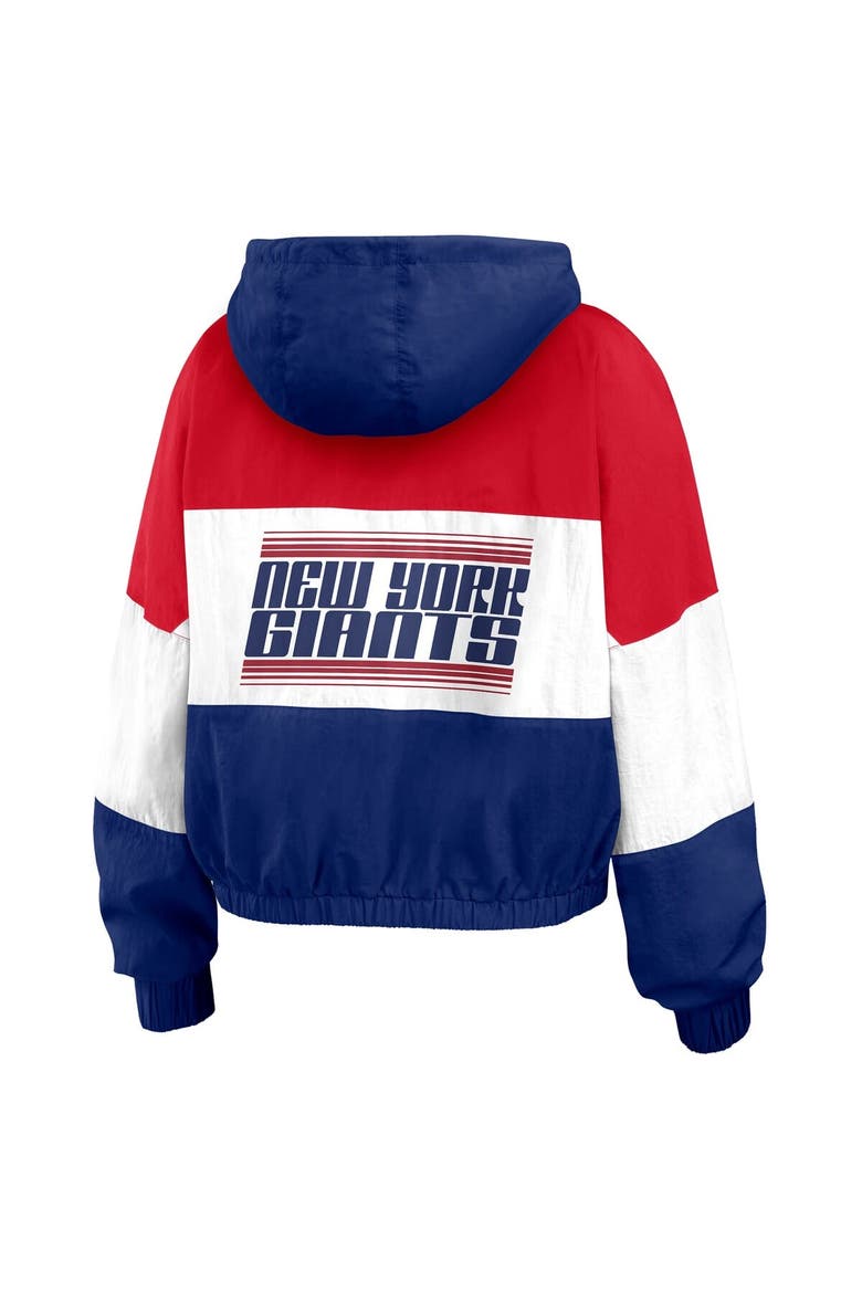 Women's WEAR by Erin Andrews  Royal New York Giants Color Block Full-Zip Windbreaker Jacket, Alternate, color, Royal