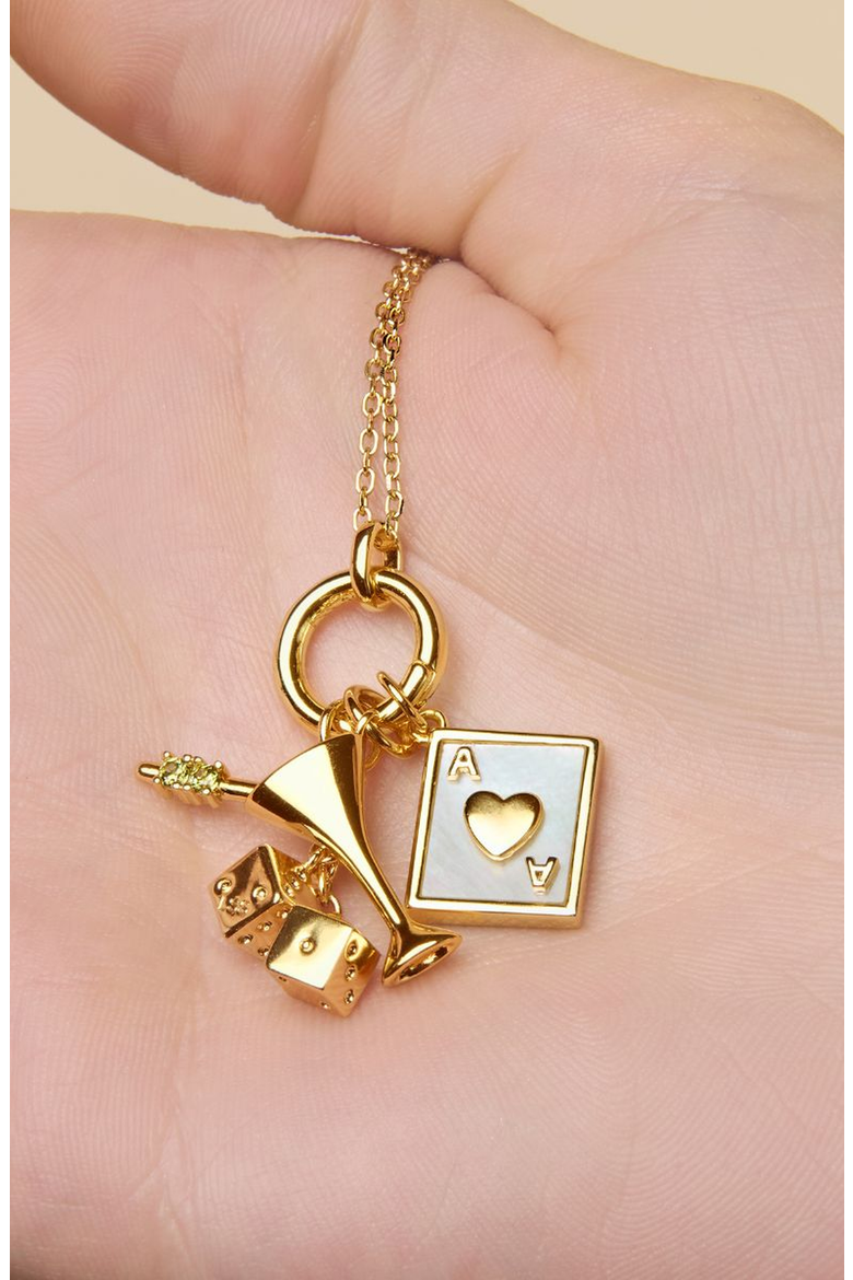 Ace of Heart Necklace, Alternate, color, Mother Of Pearl