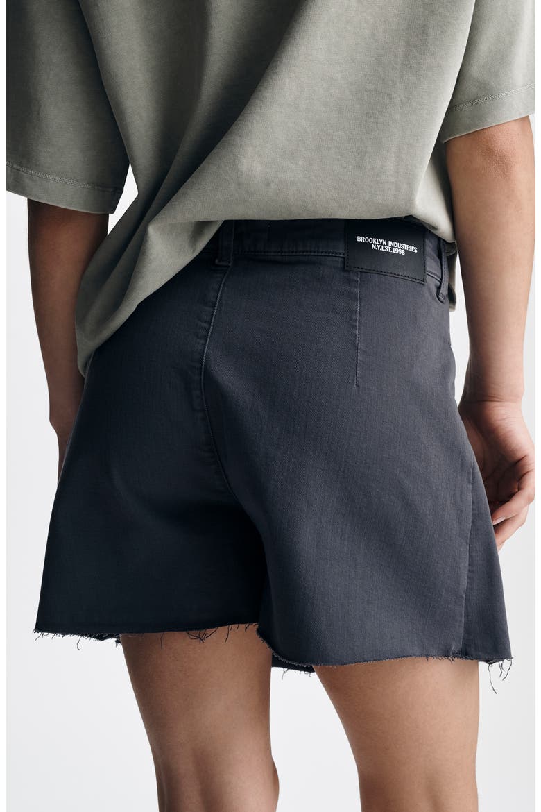 Pleated Stretch Cotton Twill Skort, Alternate, color, ANTHRACITE COLORED T