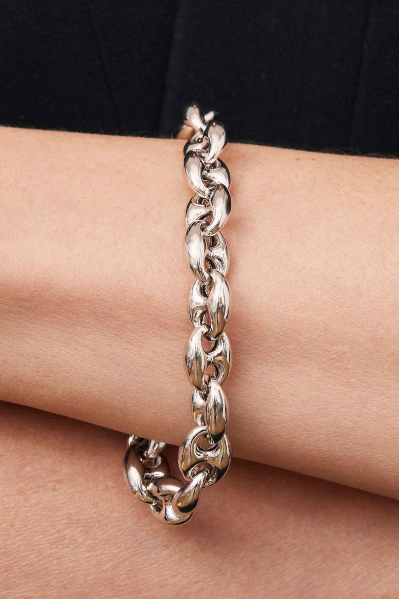 Sterling Silver Chunky Mariner Bracelet, Alternate, color, Silver