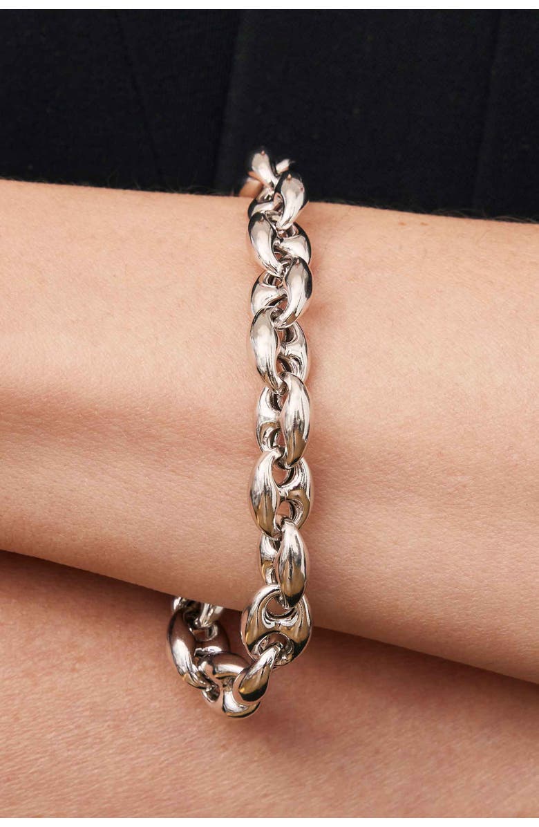 Oradina Sterling Silver Chunky Mariner Bracelet, Alternate, color, Silver