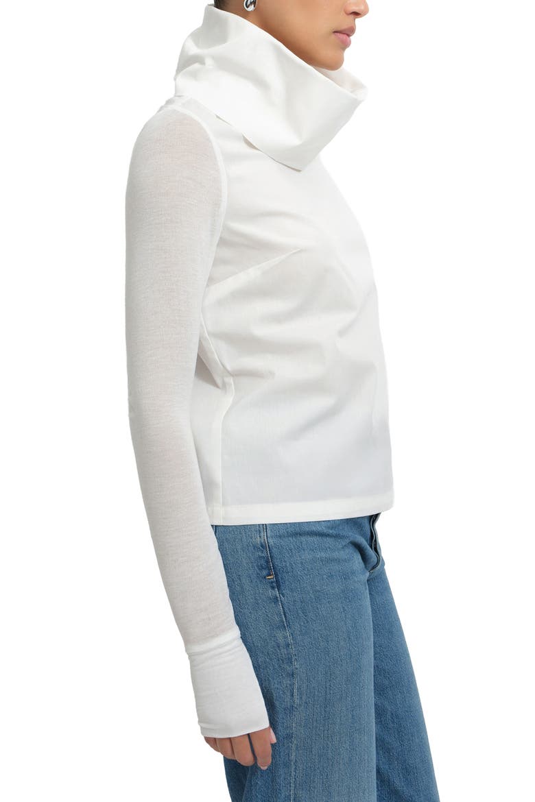 Atlantic Oversized Collar Top, Alternate, color, OFF WHITE