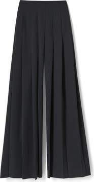 Lafayette 148 New York Leland Pleated Georgette Wide Leg Pants