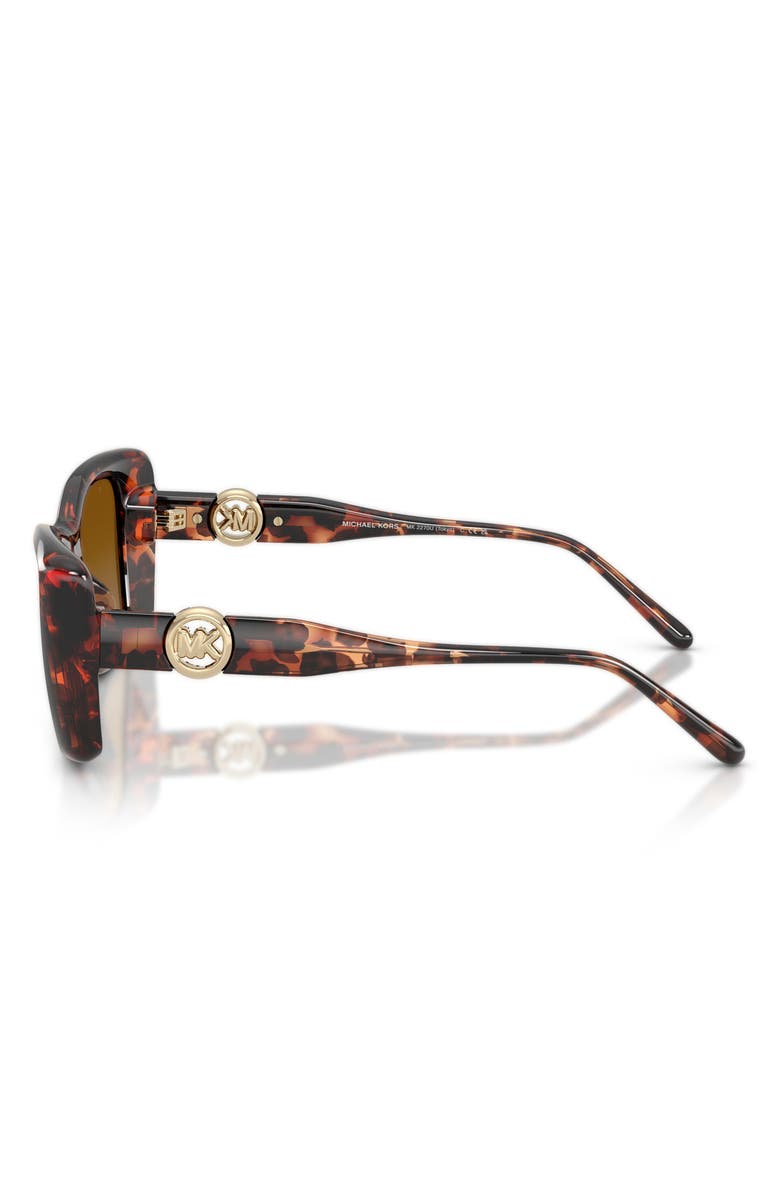 Michael Kors Tokyo 53mm Polarized Gradient Square Sunglasses, Alternate, color, Luggage Tortoise / Brown