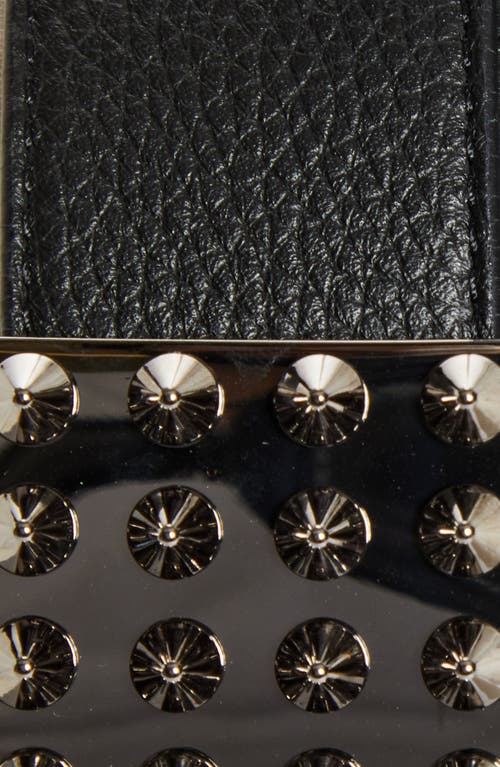 Christian Louboutin Funky Empire Calfskin Leather Belt In Black