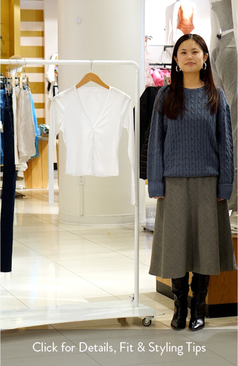 Pointelle Crop Cardigan