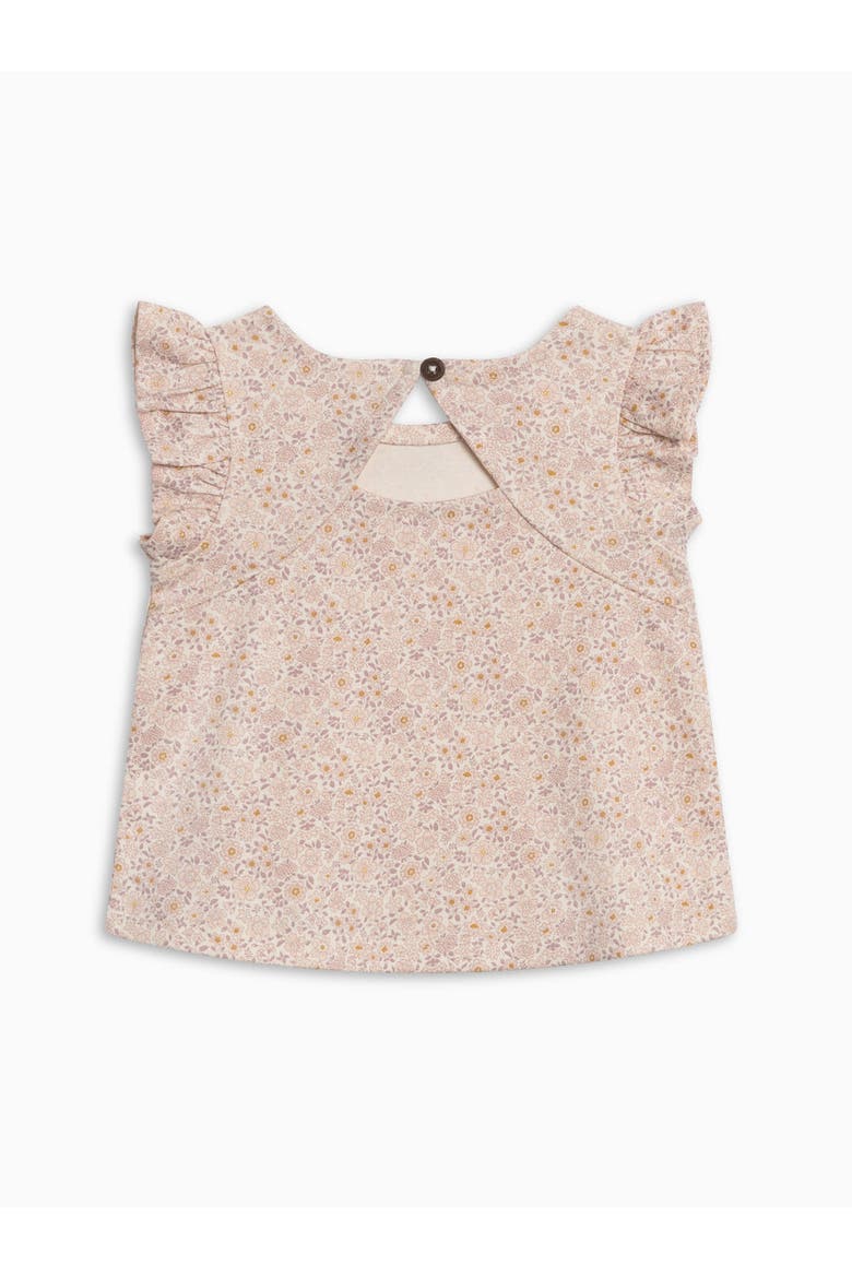 Organic Ella Ruffle Sleeve Tank Top, Alternate, color, Primrose / Fog + Shell