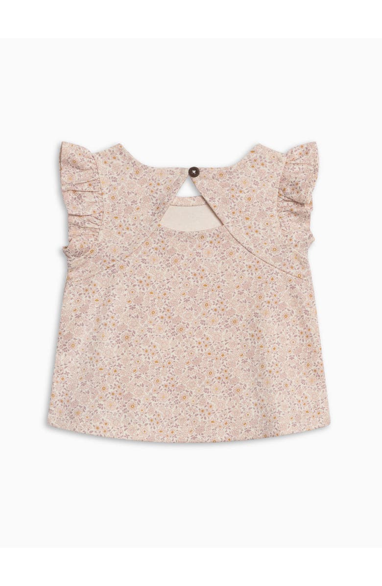 KENDI by Colored Organics Organic Ella Ruffle Sleeve Tank Top, Alternate, color, Primrose / Fog + Shell